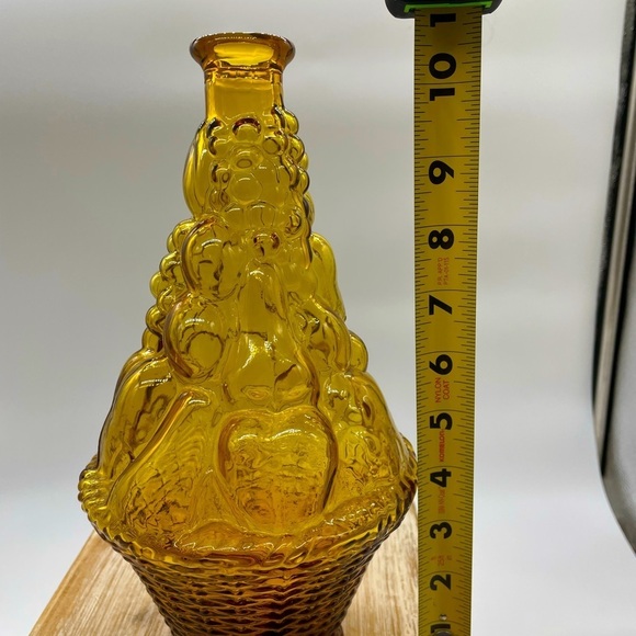 Vintage Empioli Amber Glass Fruit Basket Decanter—No stopper - Picture 6 of 7